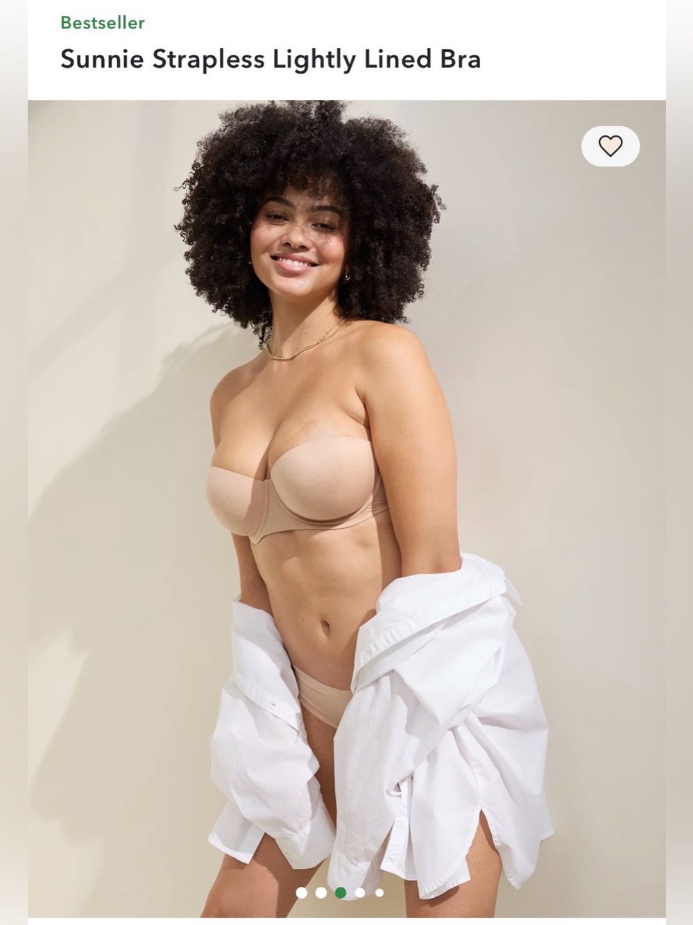 Aerie Sunnie Strapless Lightly Lined Bra— Nude